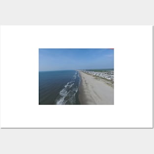 Ocean City NJ Beach from a Drone Posters and Art